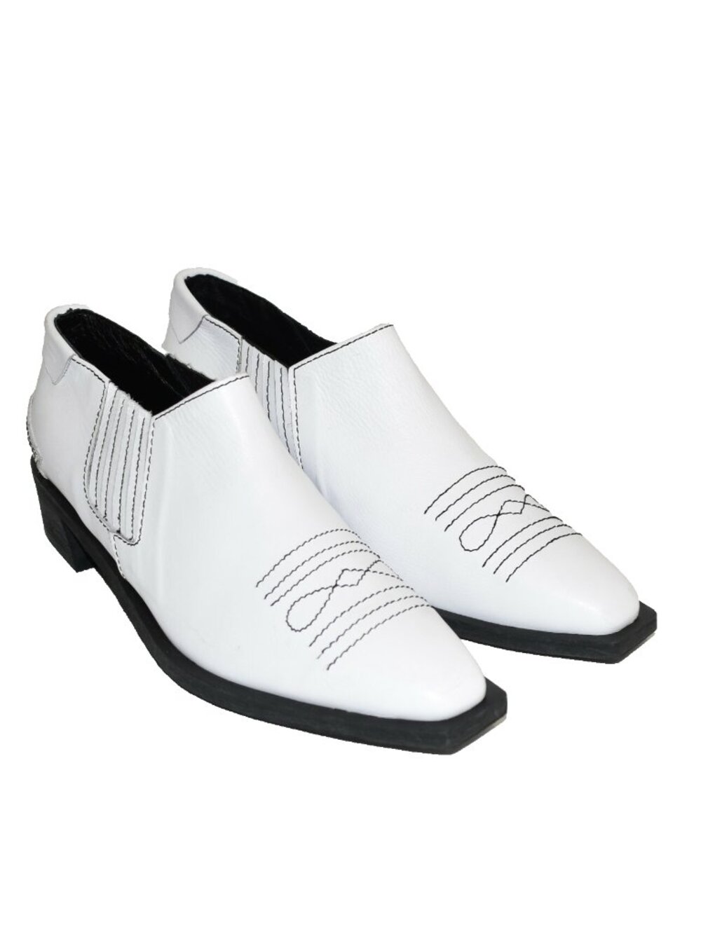 New Reike Nen Western Ankle Shootie Boot White Leather Size 39 EU 9 US DD25